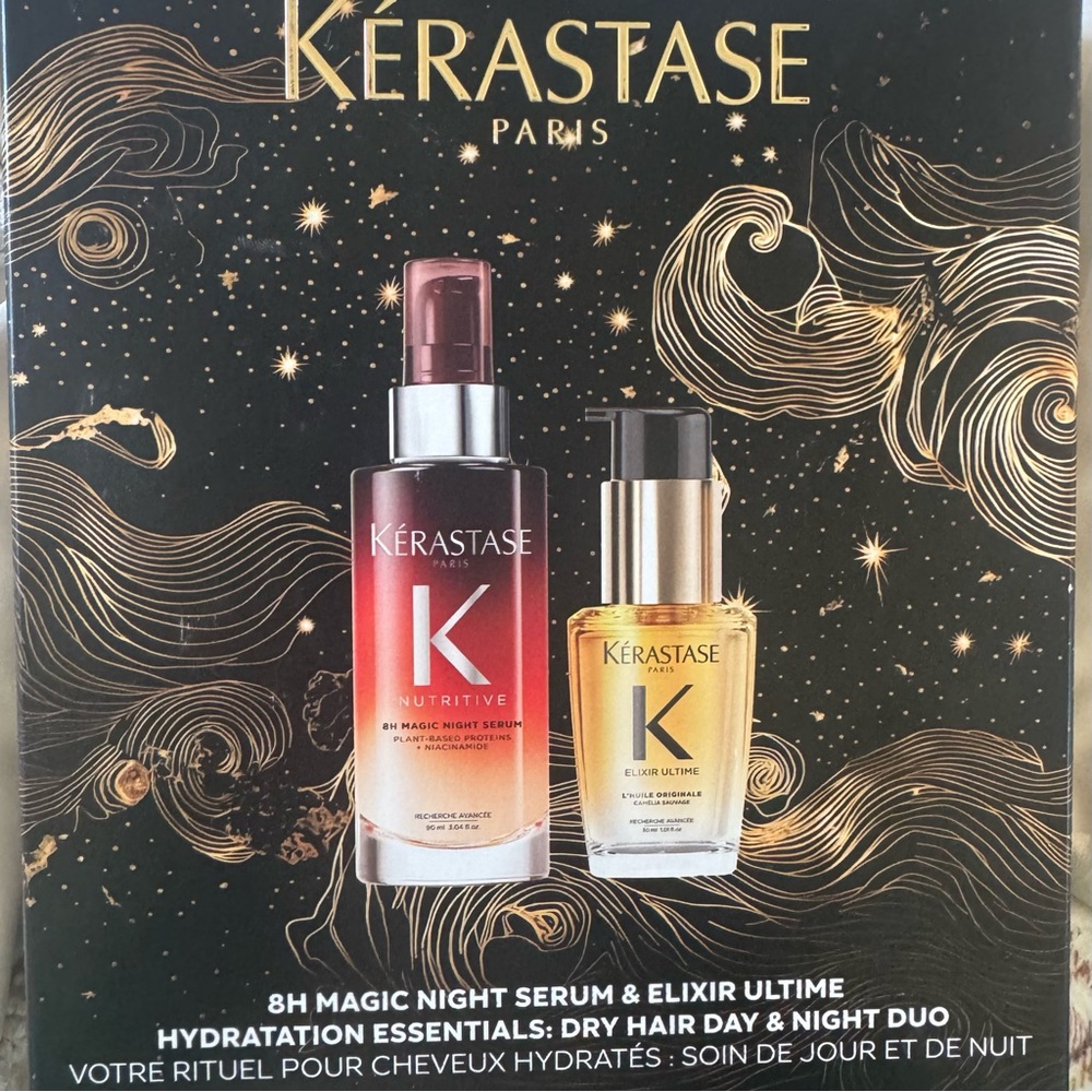 Kérastase Nutritive 8H Magic Night Serum & Elixir Ultime Holiday Set.